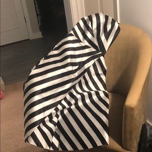 Ted Baker London white and black stripe dress